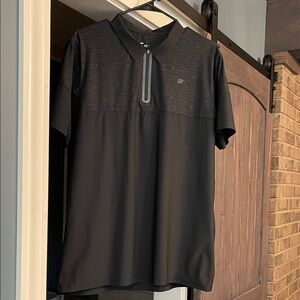 ZYIA Charcoal Black Polo Golf Shirt